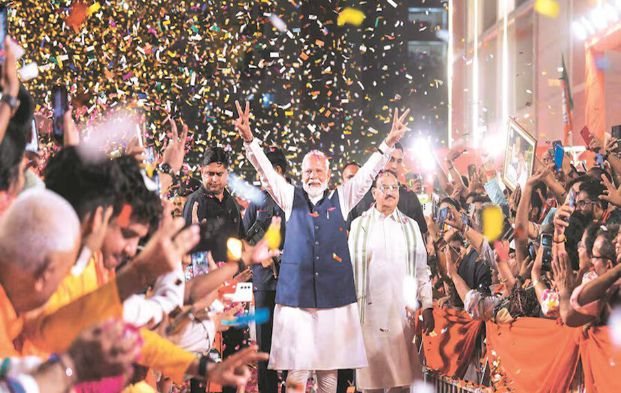 मोदीजी के नेतृत्व में भाजपा गठबंधन की हैट्रिक