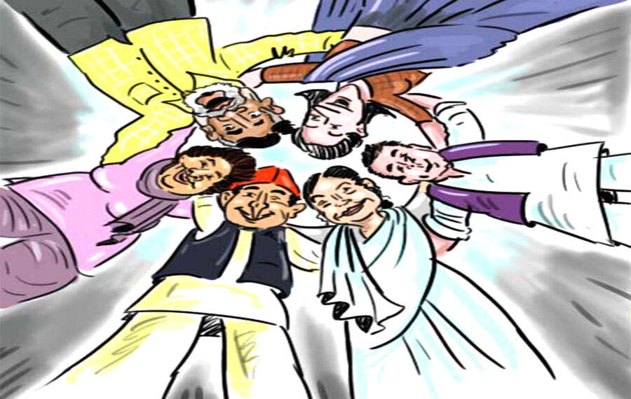 भेड़ियों के चेहरों पर मुस्कुराहट है