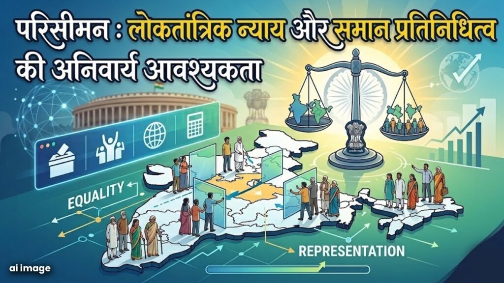 परिसीमन : लोकतांत्रिक न्याय और समान प्रतिनिधित्व की अनिवार्य आवश्यकता