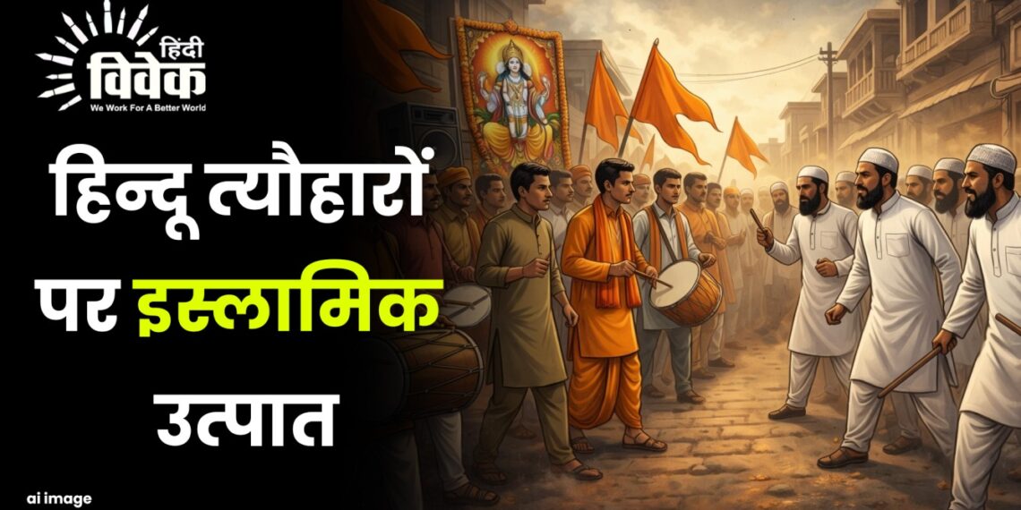 हिन्‍दू त्‍यौहारों पर इस्‍लामिक उत्‍पात