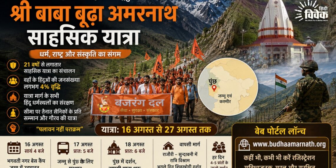 17 अगस्त से प्रारम्भ होगी बूढ़ा अमरनाथ यात्रा – मिलिंद परांडे