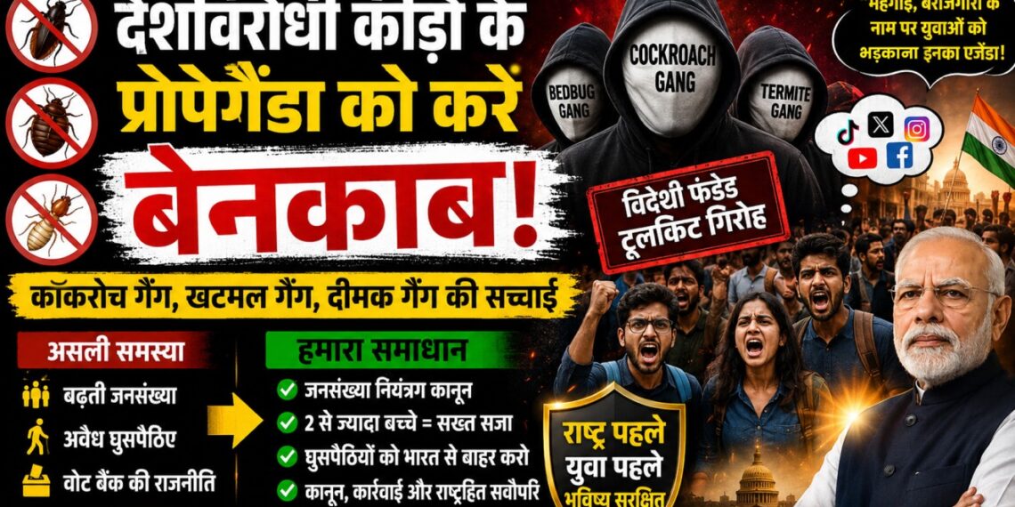 देशविरोधी कीड़ों के प्रोपेगैंडा को करे बेनकाब