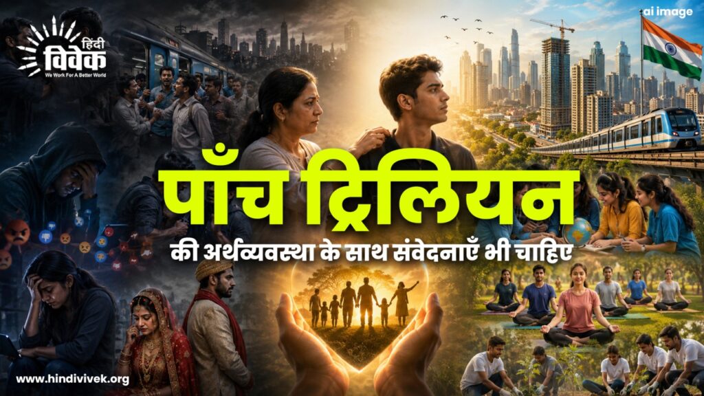 पाँच ट्रिलियन की अर्थव्यवस्था के साथ संवेदनाएँ भी चाहिए