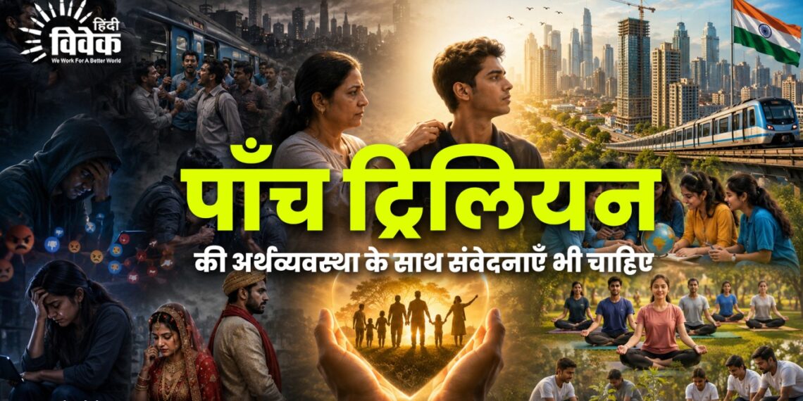 पाँच ट्रिलियन की अर्थव्यवस्था के साथ संवेदनाएँ भी चाहिए