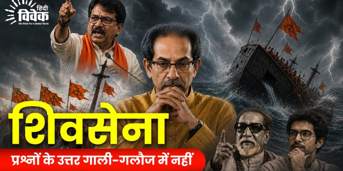 शिवसेना:  प्रश्नों के उत्तर गाली गलौज में नहीं
