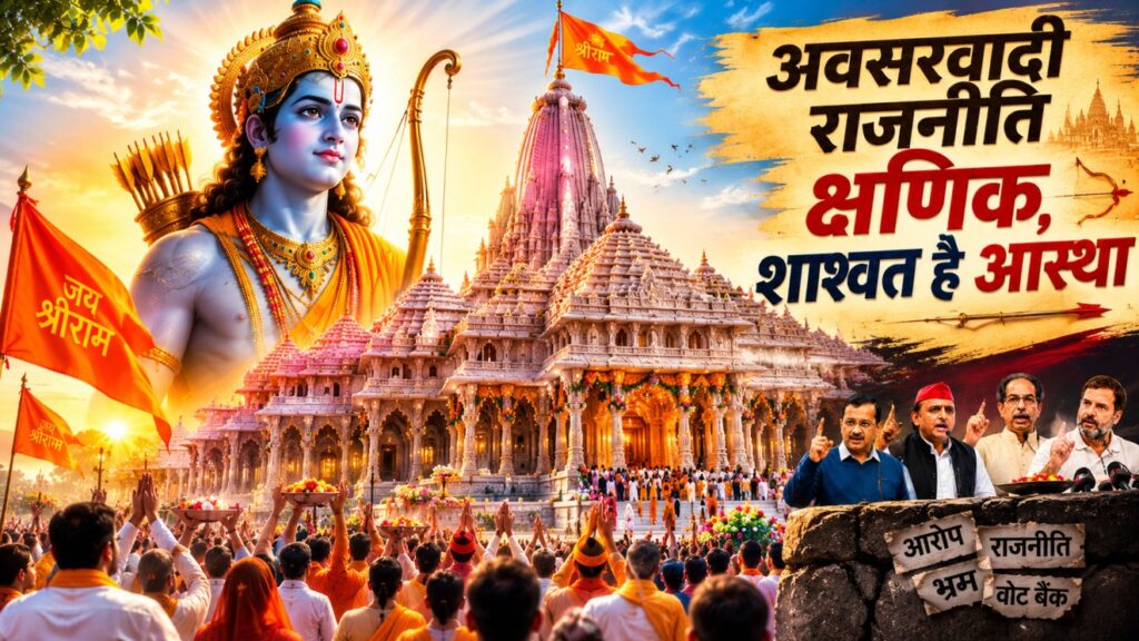 अवसरवादी राजनीति क्षणिक, शाश्वत है आस्था