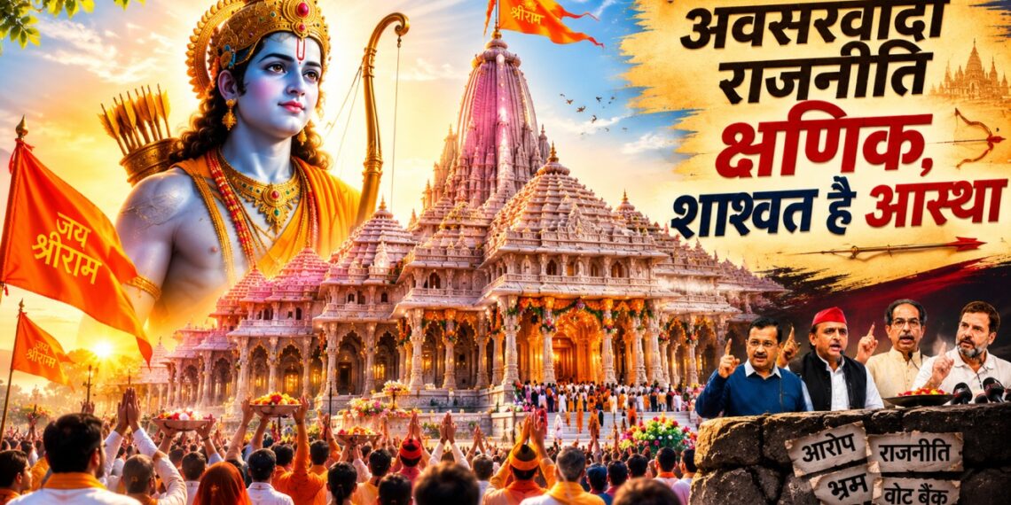 अवसरवादी राजनीति क्षणिक, शाश्वत है आस्था