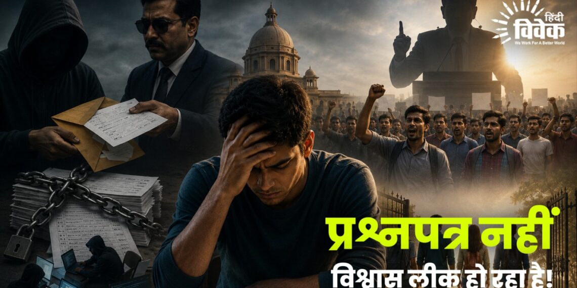 प्रश्नपत्र नहीं विश्वास लीक हो रहा है!