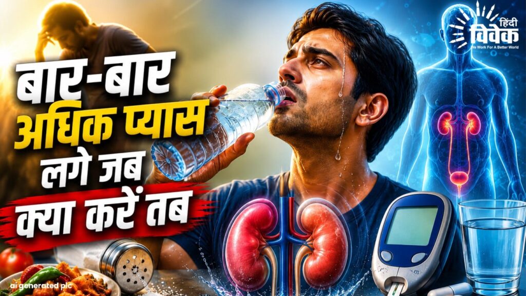 बार-बार अधिक प्यास लगे जब, क्या करें तब