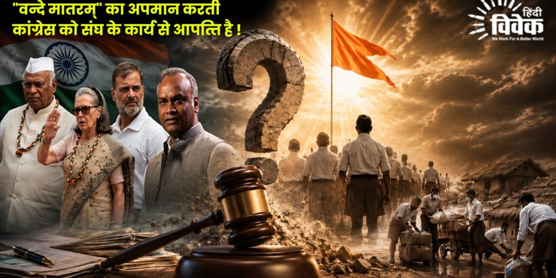 “वन्दे मातरम्” का अपमान करती कांग्रेस को संघ के कार्य से आपत्ति है !