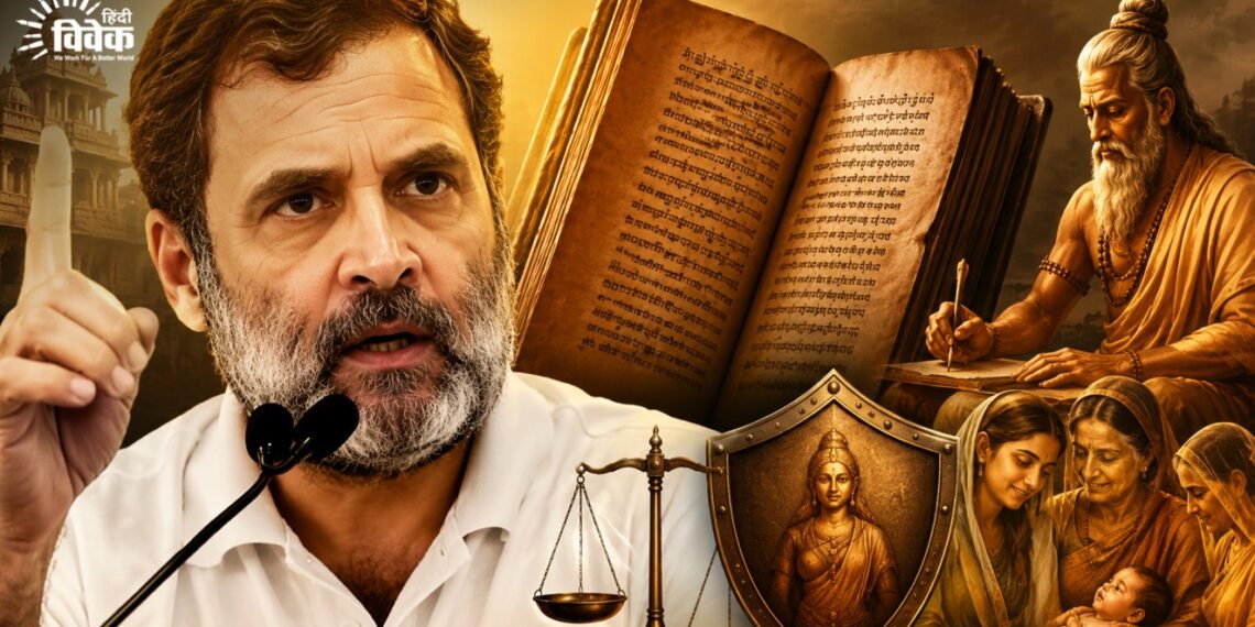 ‘मनुस्मृति’ का एक श्लोक पढ़कर महिलाओं को ज्ञान देने निकले राहुल गांधी!