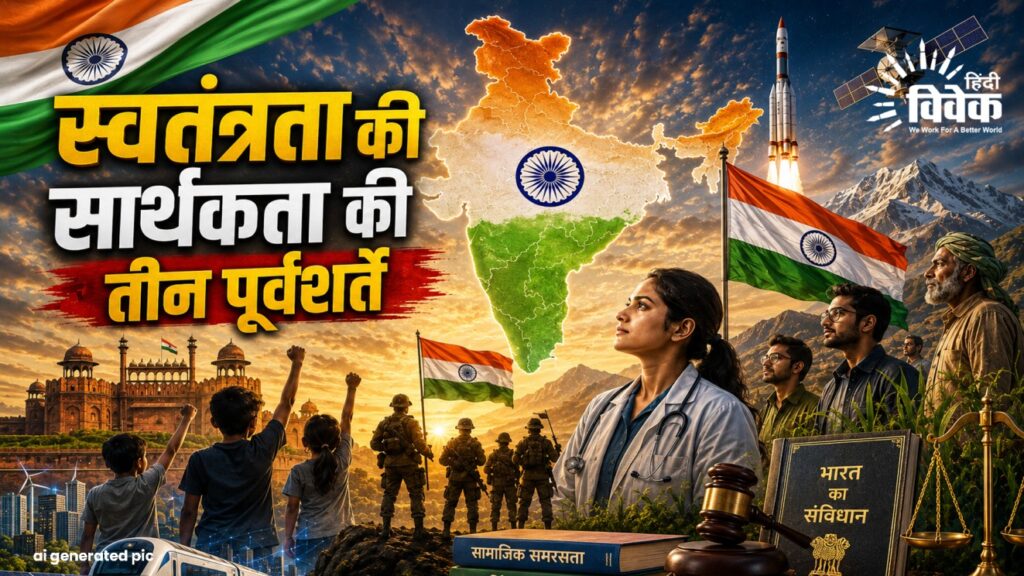 स्वतंत्रता की सार्थकता की तीन पूर्वशर्तें