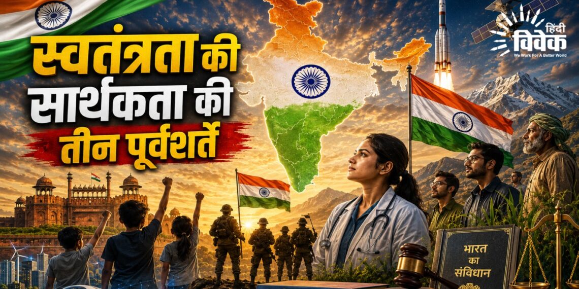 स्वतंत्रता की सार्थकता की तीन पूर्वशर्तें
