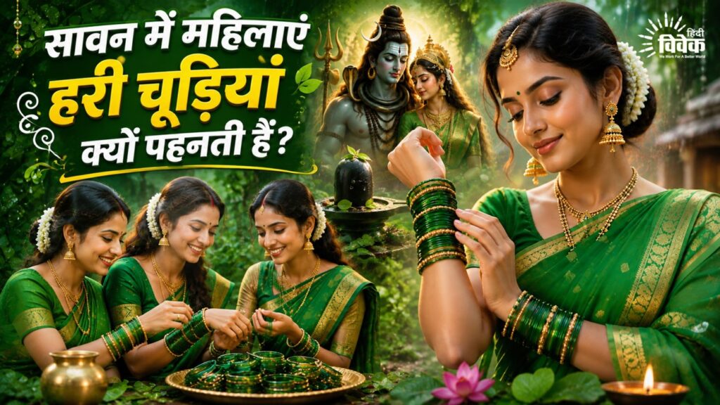 Green Bangles in Sawan Festival