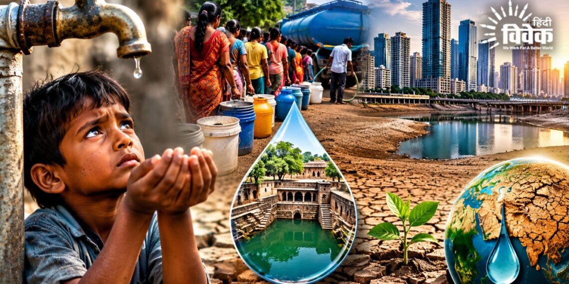 विकास की चमक में प्यासे हो रहे महानगर
